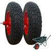 Ecovelò 2RUOTE CARRIOLA PNEUMATICA 3.50-8(4PR)CON CUSCINETTI GOMME TASSELLATE ASSE 115mm