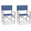 OKAFFAREFATTO Sedia Regista Ketty in alluminio con seduta e schienale in textilene blu x 2
