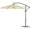 Outsunny Ombrellone da Giardino a Braccio Inclinabile 3x2.5 m Marrone