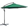 Outsunny Ombrellone 3x2.5 m da Giardino a Braccio Inclinabile e Manovella Beige