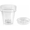 Teraplast VASO TRASPARENTE "PORTO" CON SUPPORTO PER ORCHIDEE DIAMETRO CM 16 COMPLETO DI SO
