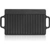 BBQ-Toro Piastra per grigliare in ghisa con maniglie | 40 x 20,5 cm | piastra re