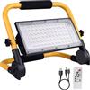 ERAY Faro LED Ricaricabile, Faretto LED da Cantiere Portatile 8000LM/13500mAh/4