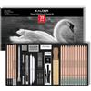 KALOUR PDAS Set di 39 matite da disegno, matite professionali da schizzo (5H-14B