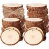 BetterJonny - Set di 50 dischi in legno, rotondi, 4-5 cm, con foro,