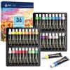 INK LAB Pitture Acrilici Metallizzati 36 Tubi 12ml Colori Acrilici Metallici Set