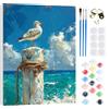 RICUVED Uccello Gabbiano Kit di Pittura con i Numeri 20x30 cm per Adulti e Bambi