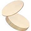 LUTER 20cm 6 Pezzi Disco In Legno Incompiuto Dischi Rotondi In Legno