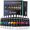 Ohuhu Set di colori ad olio, Ohuhu 24 x 12ml colori a Olio per Pittura - Vivaci, Alta