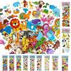 Vinmooog Adesivi 3D per Bambini e Adulti - 450+ Stickers Attacca Stacca con Animali e Vis