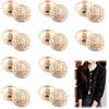 XCSJ 20pcs Bottoni In Metallo A Forma Di Fiore Rotondo Per Blazer, Cappotto, Cam