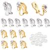 PH PandaHall Convertitore per orecchini a clip, 8 paia di 2 colori, in ottone, c