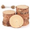 ilauke Dischi Legno senza Buco Diametro 8-9 cm 30Pz Naturale Decorazioni Fette D