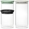 Brabantia - Barattoli Impilabili - Set di 3 - Contenitori per la Cucina -