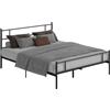 HOMCOM Struttura Letto Matrimoniale in Acciaio 165x211x100cm con Testiera