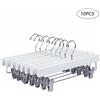 Amber Home 10 Pezzi 35.5cm Grucce Appendiabiti in Legno Bianco Liscio Robusto pe