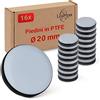 LouMaxx Feltrini in Teflon Autoadesivi per Mobili, Ø 20 mm, in PTFE Altamente Sc