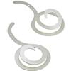 Gardinia Lumaca Decorativa in Acciaio, 1,2 x 25 cm, 2 Pezzi, Colore: Argento Opa