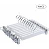 Amber Home 10 Pezzi 36cm Grucce Appendiabiti in Legno Bianco Liscio Robusto per