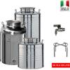 BELVIVERE CONTENITORE BIDONE FUSTO X OLIO IN ACCIAIO INOX 10 20 30 50 100 LT BELVIVERE