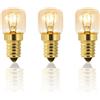 3 Pezzi Lampadina per Forno 230V Dimmerabile, T22 E14, Luce Calda 2700K, 160LM,