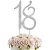 Eterspr Decorazione Torta 18 Numero, Decorativo Cake Topper con Strass Scintillanti, per