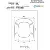ACB/COLBAM Copriwater Hatria LISA BIANCO Cerniera Cromo-Sedile-Asse Wc