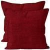 Encasa Homes Chenille Throw Cuscino Copri Cuscino 2 pz Set - Naturale - 50 x 50