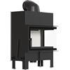 Kratki Inserto per camino KRATKI FLOKI M Angolo destro 10 kW Kit di montaggio Ø 200