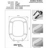 ACB/COLBAM Copriwater Flaminia CIOTTOLO BIANCO Cerniera Cromo-Sedile-Asse Wc