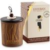 Esteban - Candela decorativa profumata ricaricabile al cedro