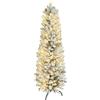 HOMCOM Albero di Natale Innevato da 210 cm con 405 Rami e Luci LED Verde