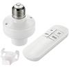 QIACHIP Portalampada E27 con Telecomando,433Mhz Lampada Presa wireless Base lamp