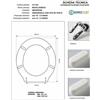ACB/COLBAM Copriwater NEOCLASSICA Bianco cerniera Rallentata Soft Close Cromo-Sbordoni
