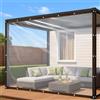 YceLon 1 telo trasparente con occhielli, 2 m x 3 m, telo trasparente, impermeabile, per
