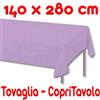 Sirge Copritavolo Cotone Tovaglia Viola Lilla Rettangolare Tinta Unita 140 x 280 cm