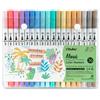 Ohuhu Pennarelli Doppia Punta, 36 Colore Pastello Brush Pen Lettering, Fine & Br