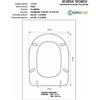 ACB/COLBAM Copriwater Flaminia FIDIA BIANCO Cerniera Cromo-Sedile-Asse Wc