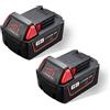 JYJZPB 2 Pezzi 5.5Ah 18V Batteria di Ricambio per Milwaukee M18 48-11-1850 48-11