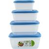 GIO'STYLE Set di 4 Contenitori Ermetici per Alimenti - 0.5L + 1L + 1.5L + 2L - M
