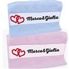 Set Asciugamani da bagno con nomi ricamati per lui lei Idea regalo San Valentino