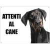Lovelytiles DOBERMANN attenti al cane mod 1 TARGA cartello IN METALLO (15x20)