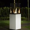 Kratki Stufa a Gas da Esterno Patio con vetri bianco controllo automatico 8,2 kW