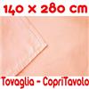 Sirge Copritavolo Cotone Tovaglia Rosa Salmone Rettangolare Tinta Unita 140 x 280 cm
