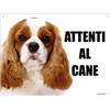 Lovelytiles CAVALIER KING attenti al cane mod 2 TARGA cartello IN METALLO (15X20)