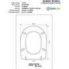 ACB/COLBAM Copriwater Flaminia VALENTINE BIANCO Cerniera Cromo-Sedile-Asse Wc