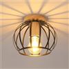 Pheashine Lampada da Soffitto Industriale, Vintage Plafoniera Lampadario in Ferr