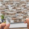 Hiser 20 Pezzi Similpelle 3D in finta pietra stile mattone Pellicole Adesive per
