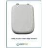 ACB/COLBAM Copriwater Ideal Standard CONCA BIANCO Cerniera Cromo-Sedile-Asse Wc