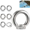 QEEROYO 6Pcs Dado a Occhiello M8 in Acciaio Inox - Bullone per Occhio di Sollevamento -